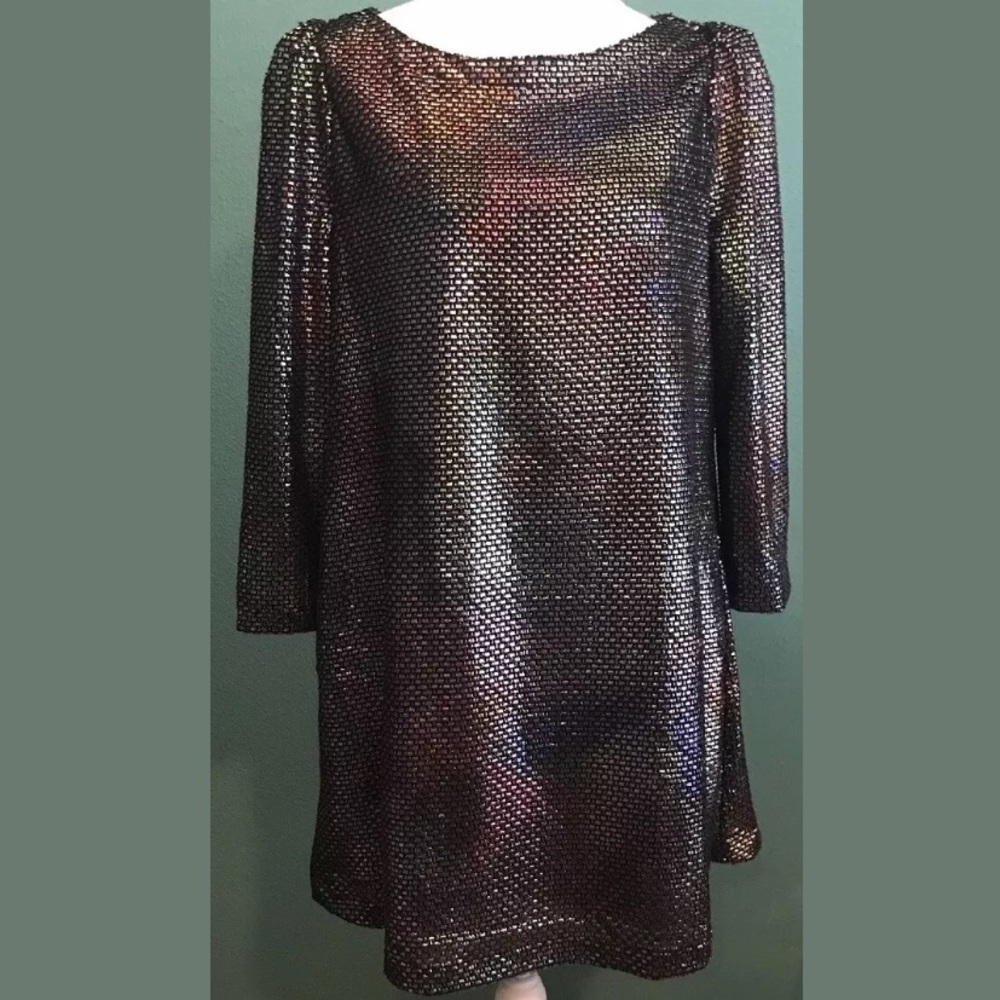 Free People Metallic shimmer Dress Sz S